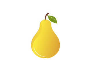 Flat vector icon - pear. food, nature