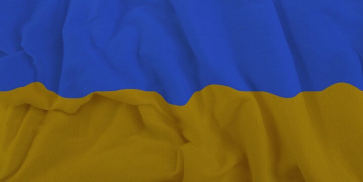 Ukraine Flag Texture. Russia's Invasion Of Ukraine Constitutes The Biggest Threat To Peace And Security In Europe Since The End Of The Cold War. Russia Ukraine War Concept.