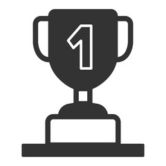 First place golf winner cup - icon, illustration on white background, glyph style