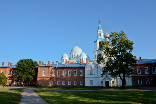 Spaso-Preobrazhensky Cathedral of Valaam Monastery on a summer day. Famous ancient monastery on an island in Lake Ladoga