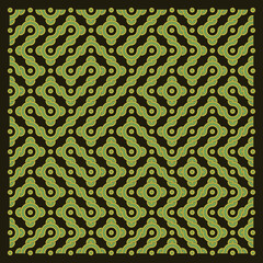 Color truchet tiling connections illustration