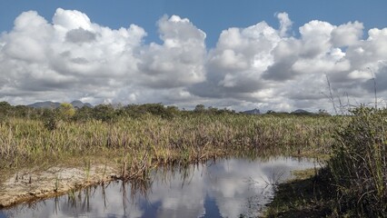clouds over the river