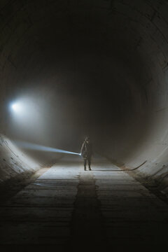 Explore in dark tunnel during apocalypse