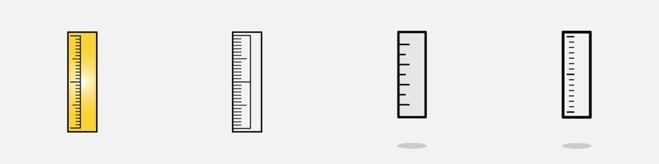 Set of Ruler Icon - Vector, Sign and Symbol for Design, Presentation, Website or Apps Elements.