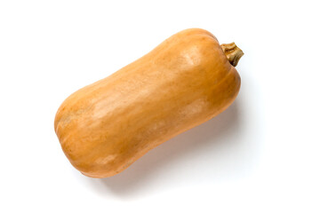 Butternut squash isolated on white background