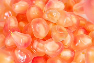 Close up macro shot of Pomegranate seeds background