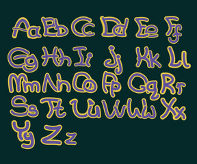 hand drawn alphabet english letters © Zakky 