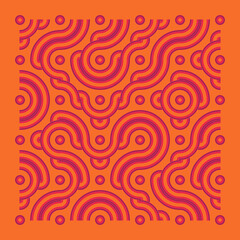 Color truchet tiling connections illustration