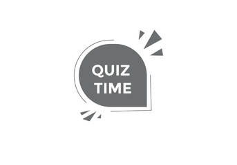 Quiz time text web template. Vector Illustration. 
