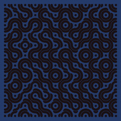 Color truchet tiling connections illustration