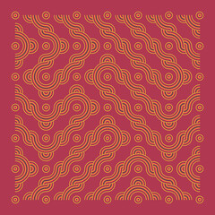 Color truchet tiling connections illustration