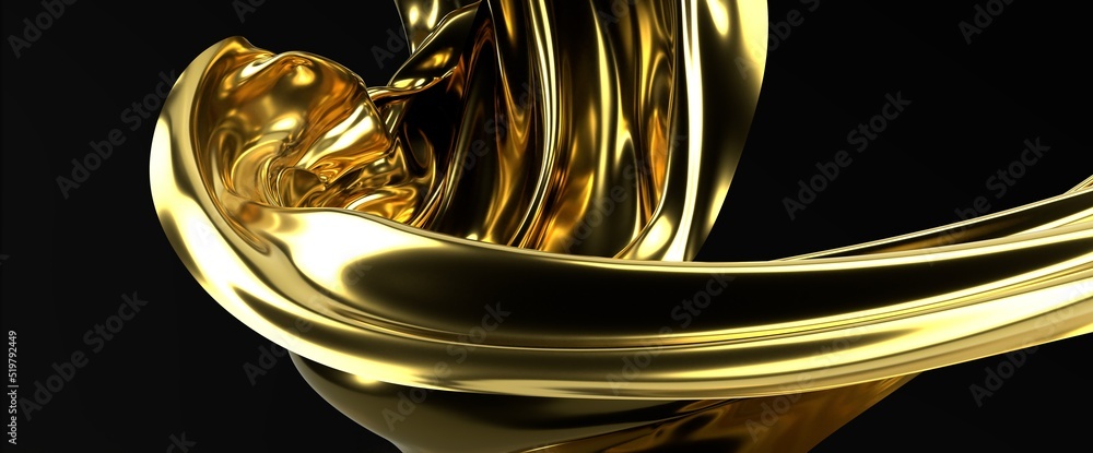 Aufkleber abstract gold polygon background on texture