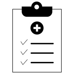 illustration of medical record icon for health support