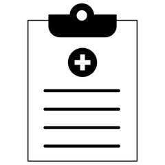 illustration of medical record icon for health support