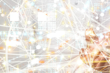 Digital Network and data concept