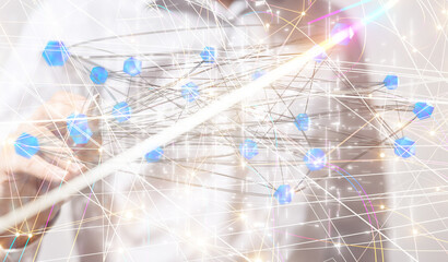 conference Digital Network and data concept 3d