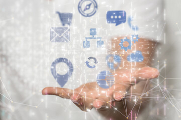 conference Digital Network and data concept 3d