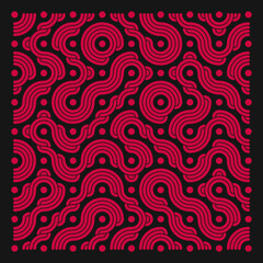 Color truchet tiling connections illustration