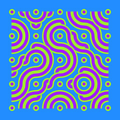 Color truchet tiling connections illustration