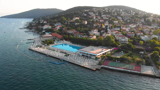 Aerial View of Princes Islands in Istanbul Turkey - B&uuml;y&uuml;kada Adalar