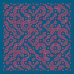 Color truchet tiling connections illustration