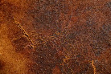 Leather background, old retro ancient upholstery of the chair - 519793842