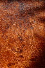 Leather background, old retro ancient upholstery of the chair