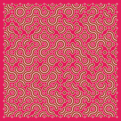 Color truchet tiling connections illustration