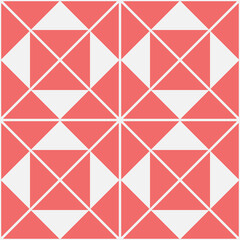 Pink triangle geometric seamless pattern for wrapping paper design