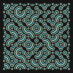 Color truchet tiling connections illustration