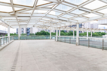 Empty bright outdoor urban space