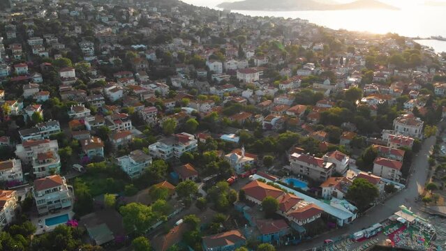 Aerial View of Princes Islands in Istanbul Turkey - B&uuml;y&uuml;kada Adalar