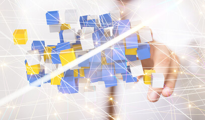 Business intelligence analyst dashboard on virtual