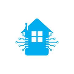 home tech logo vector illustration