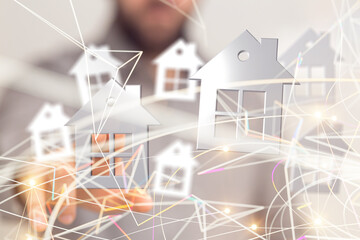 House, Residential Structure, Human Hand. concept.