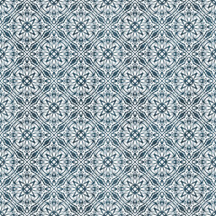 Seamless pattern for traditional arabic and indian pottery tiling, fabric, wall interior, cloth. Decor tile, texture print, mosaic oriental ornament.