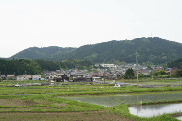 Fototapeta na wymiar 山口県周南市須々万の5月の田園風景