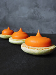 homemade pasta lids with orange jam inside