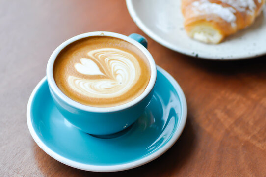 hot cofffee, cappuccino coffee or latte coffee or flat white