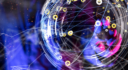 conference Digital Network and data concept 3d