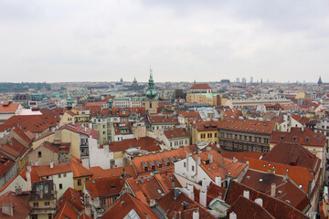Naklejka na ściany i meble Prague city view, Czech Republic panorama