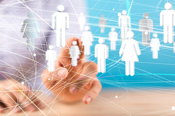 Global network. Blockchain. 3D illustration. Neural networks and artificial intelligence. Abstract