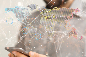 Structure of world economy, communication network global