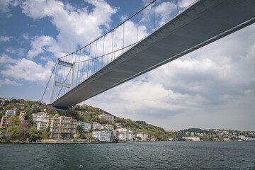 Fatih Sultan Mehmet Bridge, spanning the Bosphoris Strait, Istanbul, Turkey