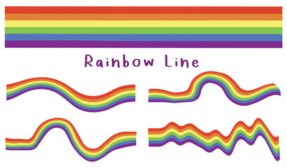 Webset of LGBTQ rainbow vector