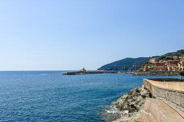 Rio Marina, Hafen, Dorf, Elba, Insel, Hafenmauer, Torre Appiani, Boote, Fischer, Wassersport,...