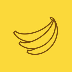 Banana line icon, vector. Banana outline sign