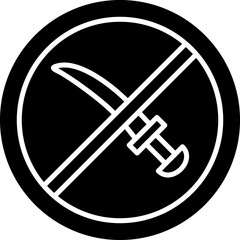 No Weapons Vector Icon