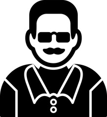 Unique Male Professor Vector Icon