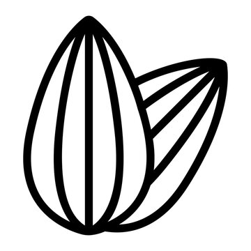 Almond Line Icon